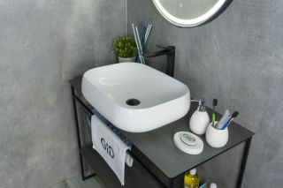 Раковина Gid N9243 51135 накладная белая 56x42x14